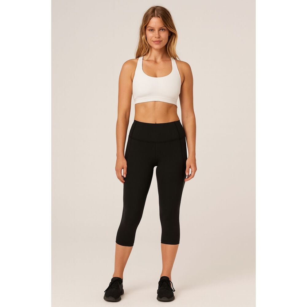 Lululemon Athletica Black In Movement Crop Everlux 19" Leggings  Women's Size 8